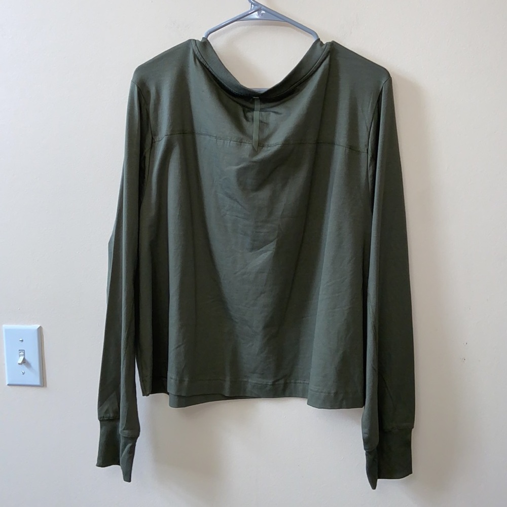 Women's French Terry Crewneck top - All in Motion - Olive Green XXL - Picture 3 of 3